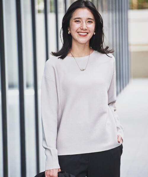 THE SHOP TK （ザ ショップ ティーケー ）の「◆【体形カバー/毛玉になりにくい/蓄熱性】美人ガーターニット/洗える（ニット/セーター・レディース・ブルーグリーン/ブラック/ボルドー/ホワイト系5/ナチュラル・13/12/14/11）」の15枚目の写真