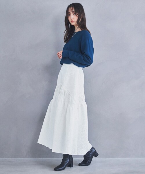 THE SHOP TK （ザ ショップ ティーケー ）の「◆【体形カバー/毛玉になりにくい/蓄熱性】美人ガーターニット/洗える（ニット/セーター・レディース・ブルーグリーン/ブラック/ボルドー/ホワイト系5/ナチュラル・13/12/14/11）」の22枚目の写真