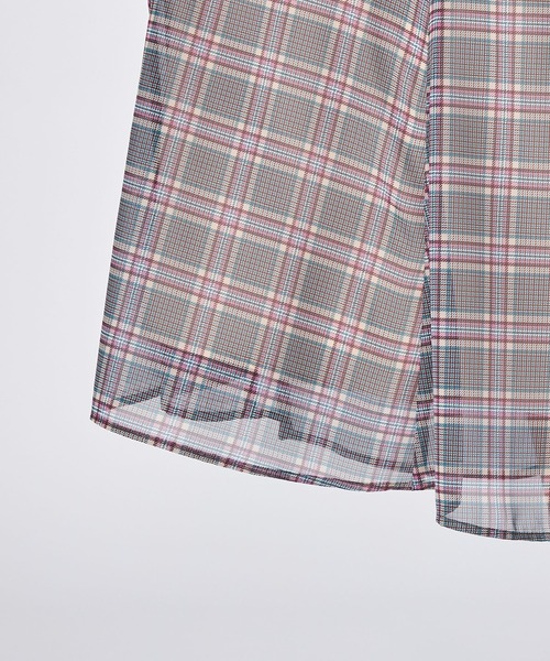 LAISSE PASSE（レッセパッセ）の「チェックプリントミディワンピース（ワンピース・レディース・ベージュ/ブラック・SMALL/MEDIUM）」の9枚目の写真