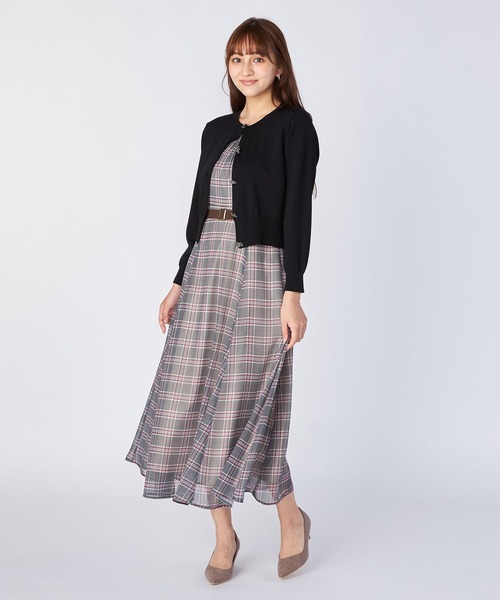 LAISSE PASSE（レッセパッセ）の「チェックプリントミディワンピース