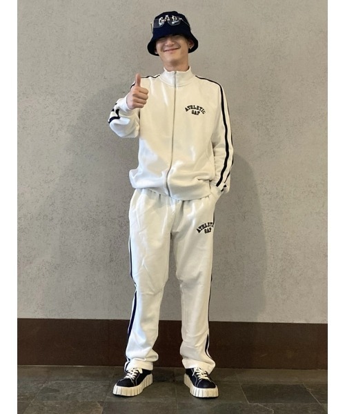 GAP（ギャップ）の「ヴィンテージソフト Gapロゴ トラックパンツ(ユニセックス)（スウェットパンツ・メンズ・オフホワイト/ネイビー/グリーン・XS/S/M/L/XL）」の17枚目の写真