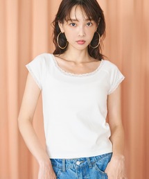 【WEB限定セール】レースクルーネックトップス