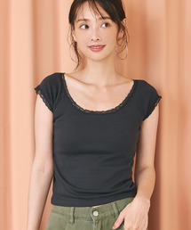 【WEB限定セール】レースクルーネックトップス