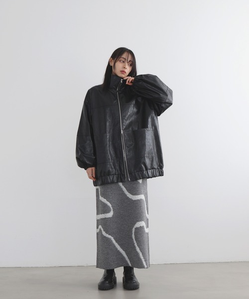 LIAN(リアン)の「ラインジャガードタイトスカート(スカート・レディース・アイボリー/ブラック/グレー・FREE)」の13枚目の写真