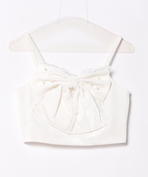 Ank Rouge（アンクルージュ）の「ベロアリボンビスチェ（シャツ/ブラウス・レディース・ブラック/ワイン/ホワイト・M）」の13枚目の写真