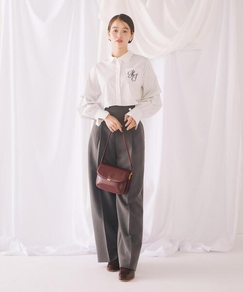 【セール】◇ボリューム袖ロゴ刺繍シャツ（シャツ/ブラウス）｜JILL by JILL STUART（ジルバイジルスチュアート）