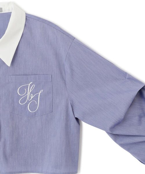 【セール】◇ボリューム袖ロゴ刺繍シャツ（シャツ/ブラウス）｜JILL by JILL STUART（ジルバイジルスチュアート）