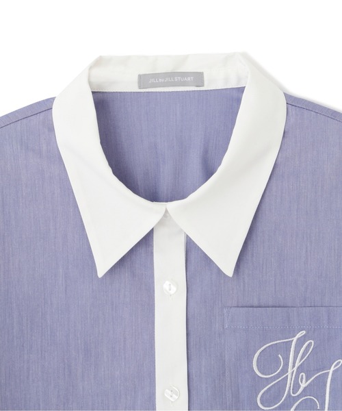 【セール】◇ボリューム袖ロゴ刺繍シャツ（シャツ/ブラウス）｜JILL by JILL STUART（ジルバイジルスチュアート）