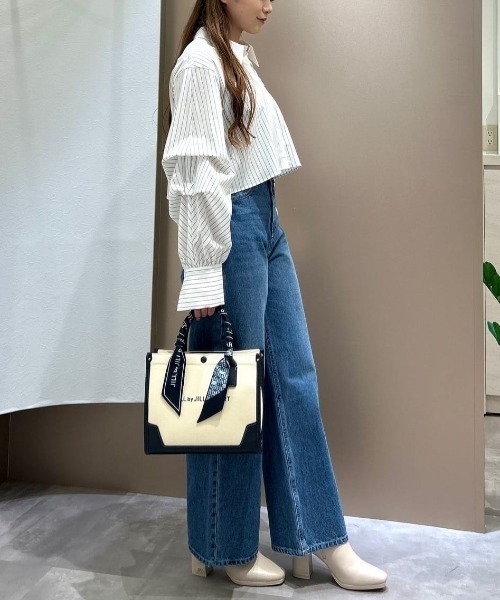 【セール】◇ボリューム袖ロゴ刺繍シャツ（シャツ/ブラウス）｜JILL by JILL STUART（ジルバイジルスチュアート）