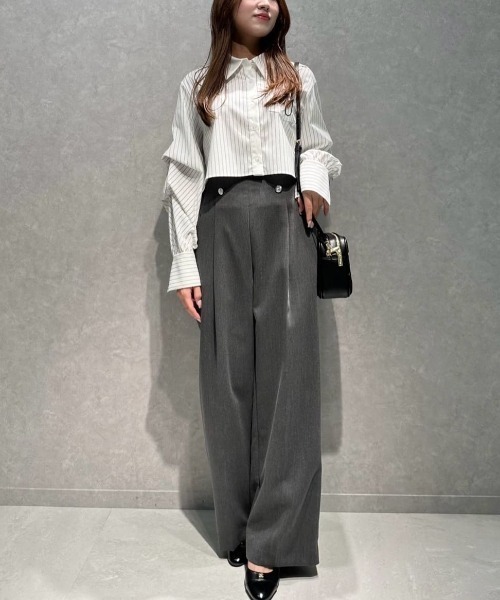 【セール】◇ボリューム袖ロゴ刺繍シャツ（シャツ/ブラウス）｜JILL by JILL STUART（ジルバイジルスチュアート）