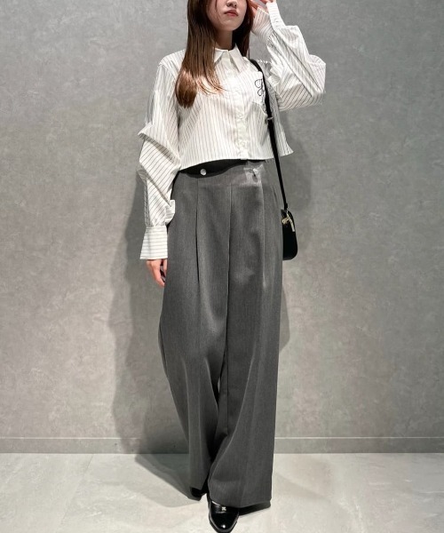 【セール】◇ボリューム袖ロゴ刺繍シャツ（シャツ/ブラウス）｜JILL by JILL STUART（ジルバイジルスチュアート）