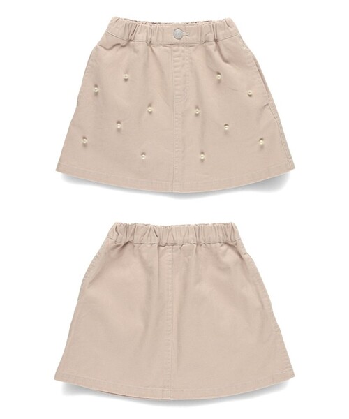 BRANSHES(ブランシェス)の「【綿100%】パール付きスカート(スカート・キッズ・ピンク/ネイビー・90/100/110/120/130/140/150)」の13枚目の写真