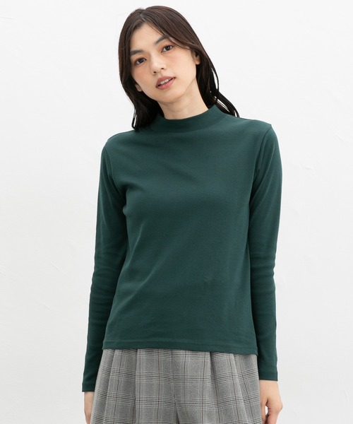 Honeys(ハニーズ)の「オーガニックハイネックT(Tシャツ/カットソー・レディース・アイボリー/ブラック/ブルー/ネイビー/ピンク/グリーン/レッド/ライトグリーン/ライトピンク・S/M/L/LL)」の22枚目の写真
