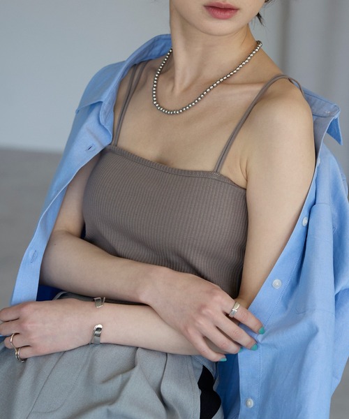 セール】カップ付き ダブルストラップキャミソール（キャミソール