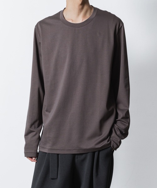 ATTACHMENT(アタッチメント)の「コットン ダブルフェイス スリムフィット L/S TEE / COTTON DOUBLE FACE SLIM FIT L/S TEE(Tシャツ/カットソー・メンズ・ホワイト/ダークグレー/ブラック/グレー/ライトブラウン・1/2/3)」の21枚目の写真