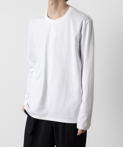 ATTACHMENT(アタッチメント)の「コットン ダブルフェイス スリムフィット L/S TEE / COTTON DOUBLE FACE SLIM FIT L/S TEE(Tシャツ/カットソー・メンズ・ホワイト/ダークグレー/ブラック/グレー/ライトブラウン・1/2/3)」の8枚目の写真