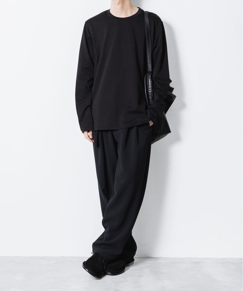 ATTACHMENT(アタッチメント)の「コットン ダブルフェイス スリムフィット L/S TEE / COTTON DOUBLE FACE SLIM FIT L/S TEE(Tシャツ/カットソー・メンズ・ホワイト/ダークグレー/ブラック/グレー/ライトブラウン・1/2/3)」の20枚目の写真