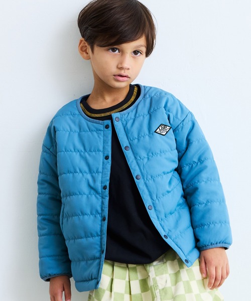 Life Support Products（ライフサポートプロダクツ）の「ノーカラーキルトジャケット（ノーカラージャケット・キッズ・ブラック/カーキ/ライトピンク/レッド/ベージュ/ネイビー・100/110/120/130/140/150/80/90/95）」の4枚目の写真