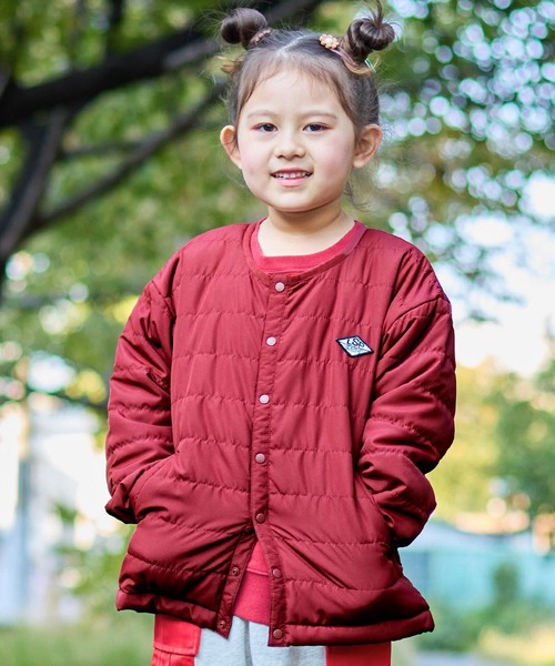 Life Support Products（ライフサポートプロダクツ）の「ノーカラーキルトジャケット（ノーカラージャケット・キッズ・ブラック/カーキ/ライトピンク/レッド/ベージュ/ネイビー・100/110/120/130/140/150/80/90/95）」の6枚目の写真