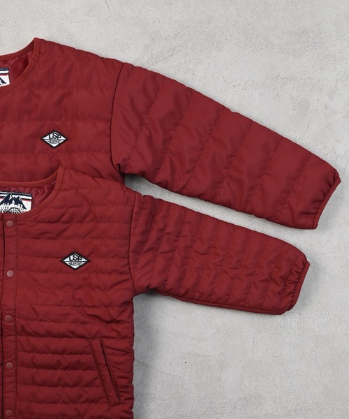 Life Support Products（ライフサポートプロダクツ）の「ノーカラーキルトジャケット（ノーカラージャケット・キッズ・ブラック/カーキ/ライトピンク/レッド/ベージュ/ネイビー・100/110/120/130/140/150/80/90/95）」の7枚目の写真