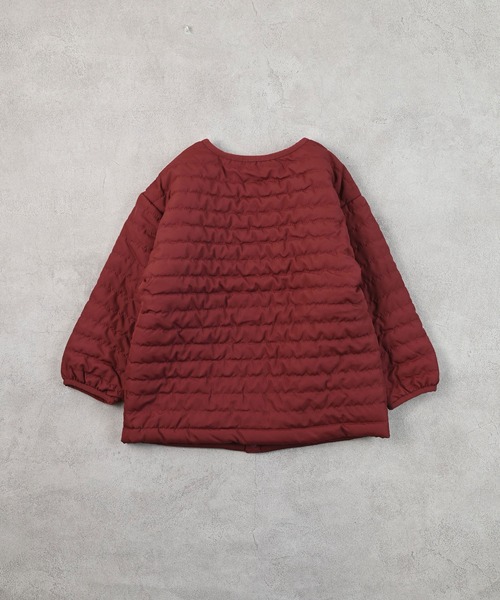 Life Support Products（ライフサポートプロダクツ）の「ノーカラーキルトジャケット（ノーカラージャケット・キッズ・ブラック/カーキ/ライトピンク/レッド/ベージュ/ネイビー・100/110/120/130/140/150/80/90/95）」の9枚目の写真