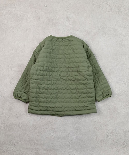 Life Support Products（ライフサポートプロダクツ）の「ノーカラーキルトジャケット（ノーカラージャケット・キッズ・ブラック/カーキ/ライトピンク/レッド/ベージュ/ネイビー・100/110/120/130/140/150/80/90/95）」の12枚目の写真