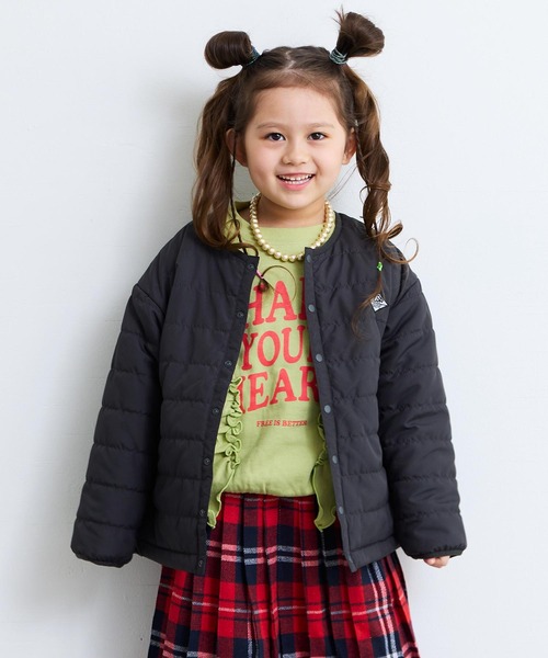 Life Support Products（ライフサポートプロダクツ）の「ノーカラーキルトジャケット（ノーカラージャケット・キッズ・ブラック/カーキ/ライトピンク/レッド/ベージュ/ネイビー・100/110/120/130/140/150/80/90/95）」の18枚目の写真