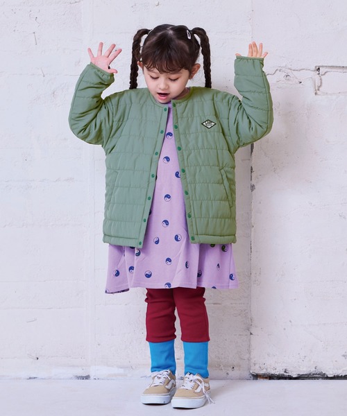 Life Support Products（ライフサポートプロダクツ）の「ノーカラーキルトジャケット（ノーカラージャケット・キッズ・ブラック/カーキ/ライトピンク/レッド/ベージュ/ネイビー・100/110/120/130/140/150/80/90/95）」の21枚目の写真