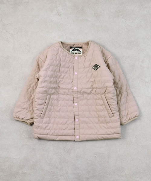 Life Support Products（ライフサポートプロダクツ）の「ノーカラーキルトジャケット（ノーカラージャケット・キッズ・ブラック/カーキ/ライトピンク/レッド/ベージュ/ネイビー・100/110/120/130/140/150/80/90/95）」の15枚目の写真