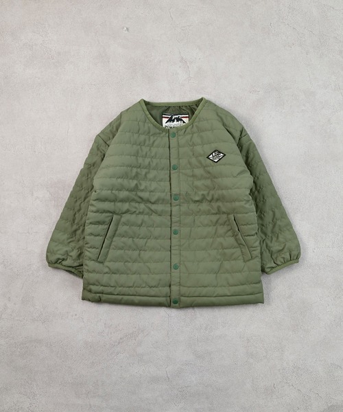 Life Support Products（ライフサポートプロダクツ）の「ノーカラーキルトジャケット（ノーカラージャケット・キッズ・ブラック/カーキ/ライトピンク/レッド/ベージュ/ネイビー・100/110/120/130/140/150/80/90/95）」の11枚目の写真