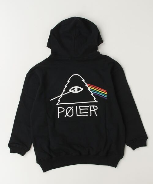 POLeR(ポーラー)の「POLER/ポーラー キッズ パーカー LOGO LTD PL ムラサキBOYSパーカー 249MCV0030(パーカー・キッズ・グレー/ブラック・130cm/140cm/150cm/160cm)」の3枚目の写真