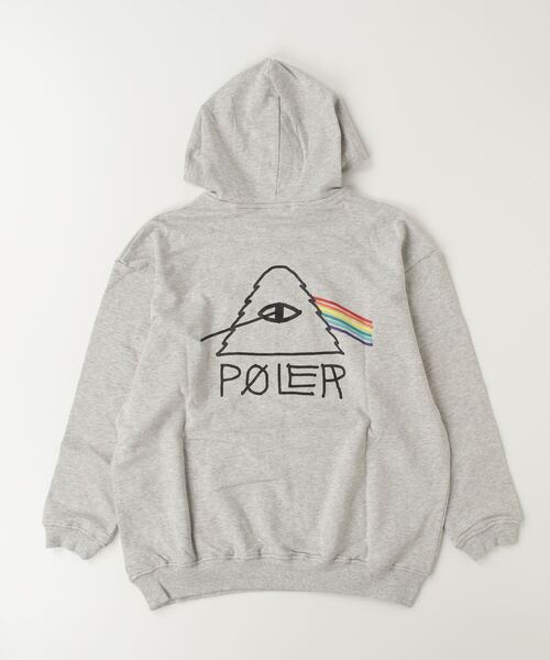 POLeR(ポーラー)の「POLER/ポーラー キッズ パーカー LOGO LTD PL ムラサキBOYSパーカー 249MCV0030(パーカー・キッズ・グレー/ブラック・130cm/140cm/150cm/160cm)」の4枚目の写真