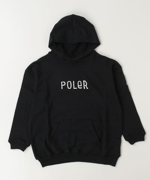 POLeR(ポーラー)の「POLER/ポーラー キッズ パーカー LOGO LTD PL ムラサキBOYSパーカー 249MCV0030(パーカー・キッズ・グレー/ブラック・130cm/140cm/150cm/160cm)」の6枚目の写真