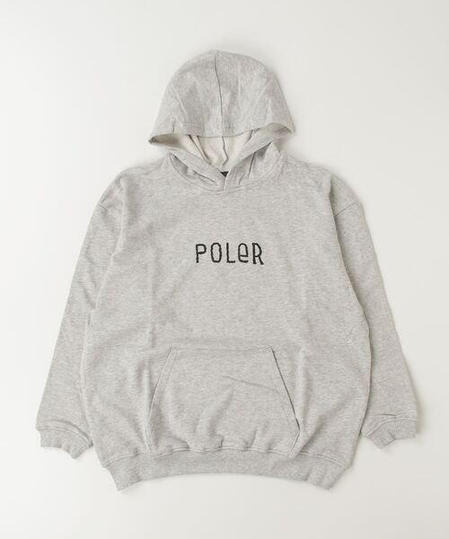 POLeR(ポーラー)の「POLER/ポーラー キッズ パーカー LOGO LTD PL ムラサキBOYSパーカー 249MCV0030(パーカー・キッズ・グレー/ブラック・130cm/140cm/150cm/160cm)」の7枚目の写真