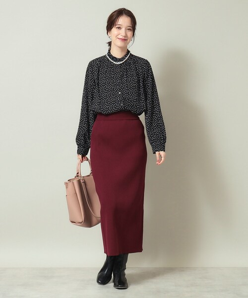 ITS'DEMO（イッツデモ）の「◆【通勤／肌触りさらり／羽織にも／手洗い可】スタンドフリル前開きブラウス（シャツ/ブラウス・レディース・ブラック/ブラック系/アイボリー系/グレー・00）」の20枚目の写真