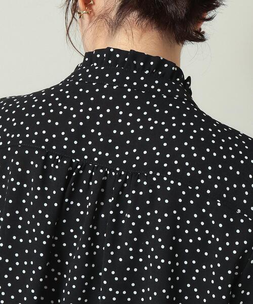 ITS'DEMO（イッツデモ）の「◆【通勤／肌触りさらり／羽織にも／手洗い可】スタンドフリル前開きブラウス（シャツ/ブラウス・レディース・ブラック/ブラック系/アイボリー系/グレー・00）」の14枚目の写真