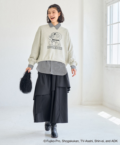 ROPE' PICNIC（ロペピクニック）の「【ドラえもんコレクション】裏毛スウェット（スウェット・レディース・ライトグレー/ピンク・38）」の8枚目の写真