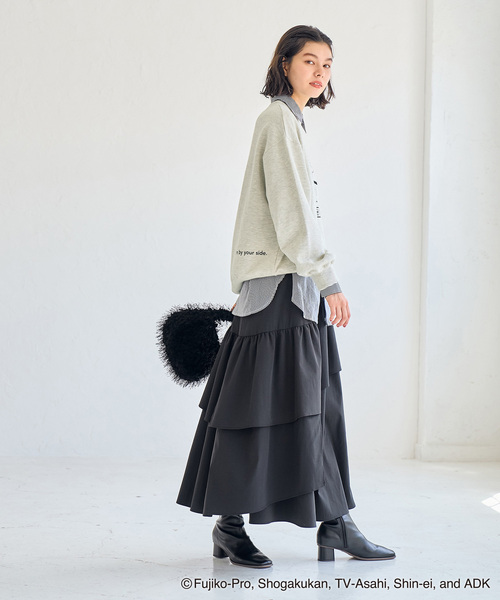 ROPE' PICNIC（ロペピクニック）の「【ドラえもんコレクション】裏毛スウェット（スウェット・レディース・ライトグレー/ピンク・38）」の10枚目の写真