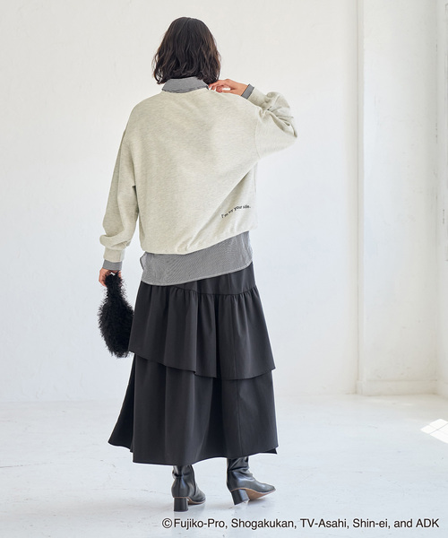 ROPE' PICNIC（ロペピクニック）の「【ドラえもんコレクション】裏毛スウェット（スウェット・レディース・ライトグレー/ピンク・38）」の11枚目の写真