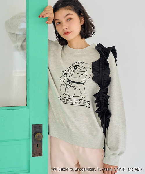 ROPE' PICNIC（ロペピクニック）の「【ドラえもんコレクション】裏毛スウェット（スウェット・レディース・ライトグレー/ピンク・38）」の16枚目の写真