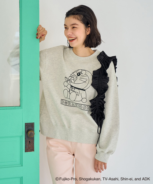 ROPE' PICNIC（ロペピクニック）の「【ドラえもんコレクション】裏毛スウェット（スウェット・レディース・ライトグレー/ピンク・38）」の17枚目の写真