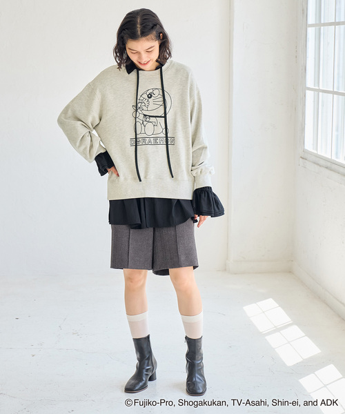 ROPE' PICNIC（ロペピクニック）の「【ドラえもんコレクション】裏毛スウェット（スウェット・レディース・ライトグレー/ピンク・38）」の20枚目の写真