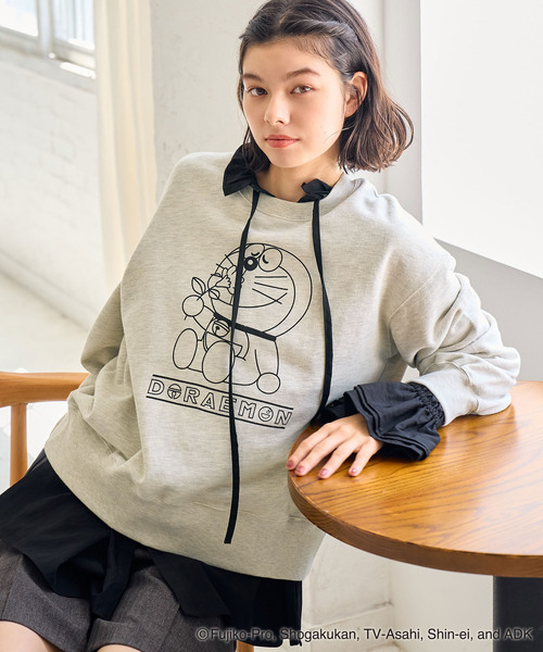 ROPE' PICNIC（ロペピクニック）の「【ドラえもんコレクション】裏毛スウェット（スウェット・レディース・ライトグレー/ピンク・38）」の21枚目の写真