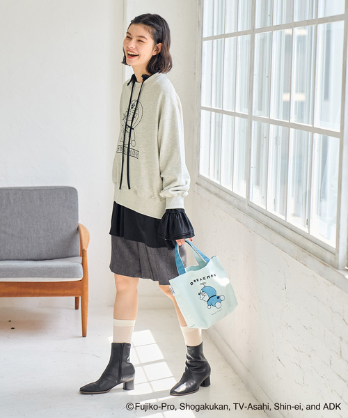 ROPE' PICNIC（ロペピクニック）の「【ドラえもんコレクション】裏毛スウェット（スウェット・レディース・ライトグレー/ピンク・38）」の22枚目の写真