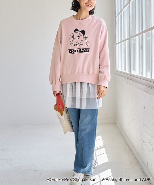 ROPE' PICNIC（ロペピクニック）の「【ドラえもんコレクション】裏毛スウェット（スウェット・レディース・ライトグレー/ピンク・38）」の19枚目の写真