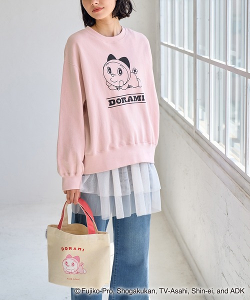 ROPE' PICNIC（ロペピクニック）の「【ドラえもんコレクション】裏毛スウェット（スウェット・レディース・ライトグレー/ピンク・38）」の17枚目の写真