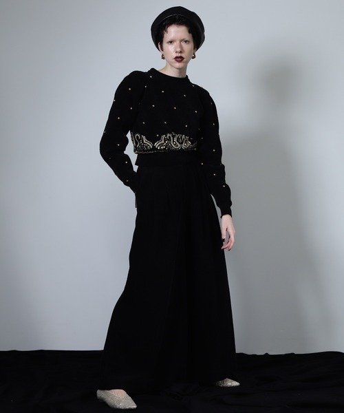 mici（ミチ）の「(mici)スーパーワイドコーデュロイパンツ（その他パンツ・レディース・ブラック/ワインレッド・SMALL/MEDIUM）」の3枚目の写真