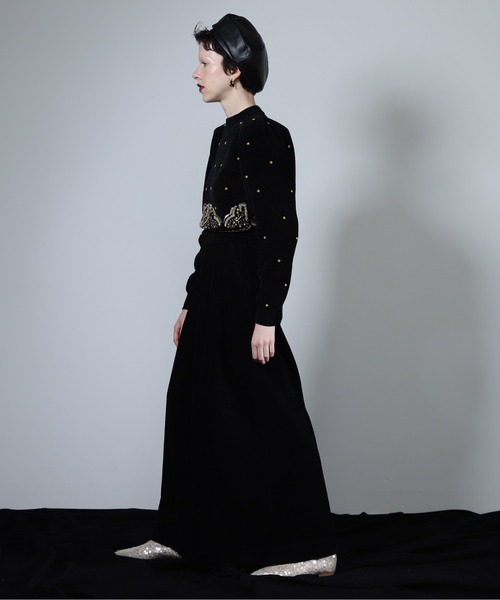 mici（ミチ）の「(mici)スーパーワイドコーデュロイパンツ（その他パンツ・レディース・ブラック/ワインレッド・SMALL/MEDIUM）」の4枚目の写真