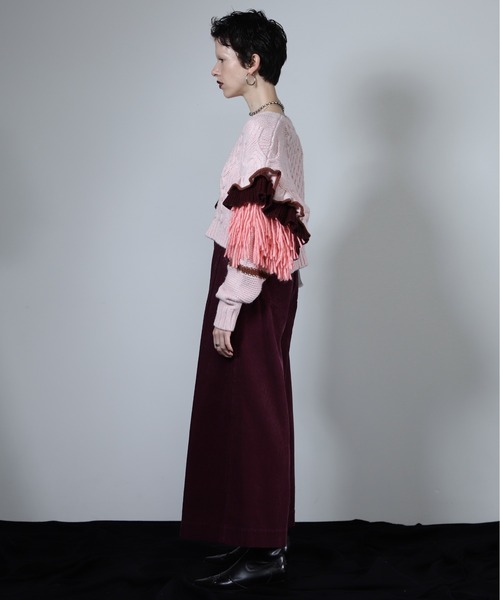 mici（ミチ）の「(mici)スーパーワイドコーデュロイパンツ（その他パンツ・レディース・ブラック/ワインレッド・SMALL/MEDIUM）」の10枚目の写真