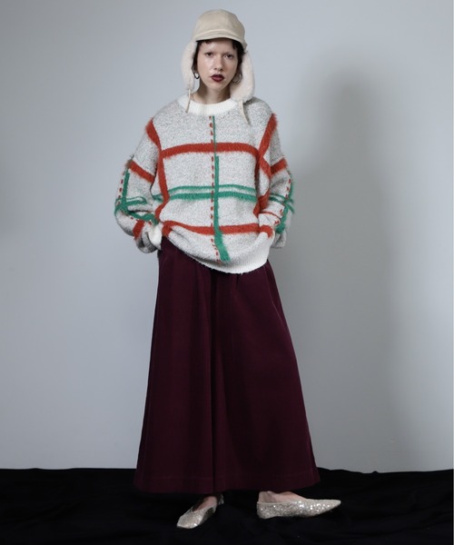 mici（ミチ）の「(mici)スーパーワイドコーデュロイパンツ（その他パンツ・レディース・ブラック/ワインレッド・SMALL/MEDIUM）」の13枚目の写真